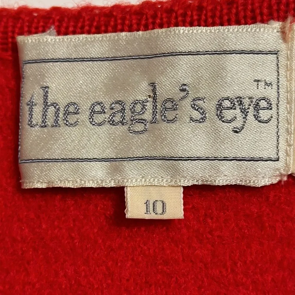 Vintage The eagle’s eye women’s wool button up red jacket size 10